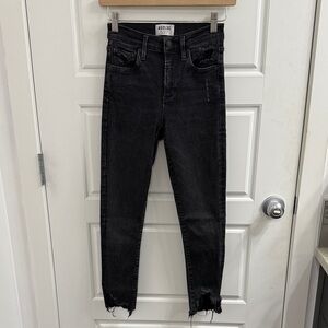 Agolde Riley Skinny Crop Size 24 Black
